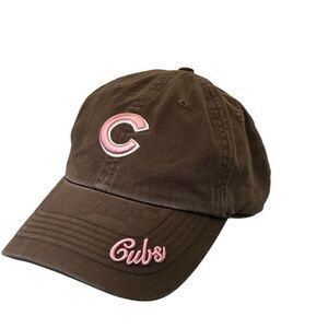 Chicago Cubs brown and pink women's hat
